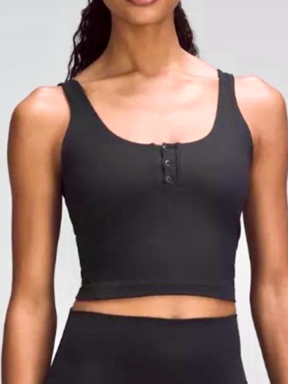 Lululemon Align Ribbed Henley Tank Top. Size 6. Black